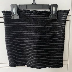 black lined tube top